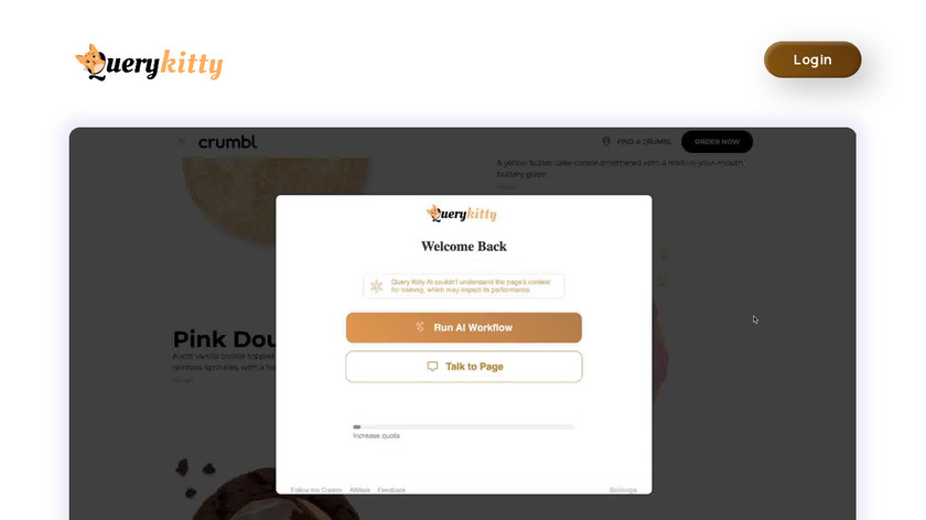 Query Kitty Landing Page