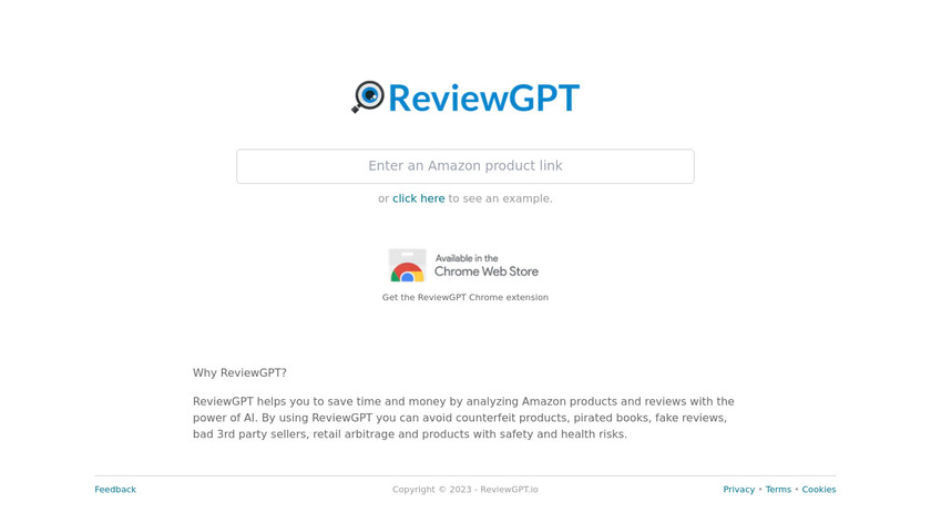 ReviewGPT Landing Page