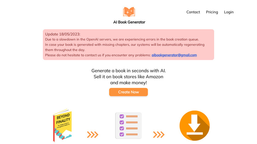 AI Book Generator Landing Page