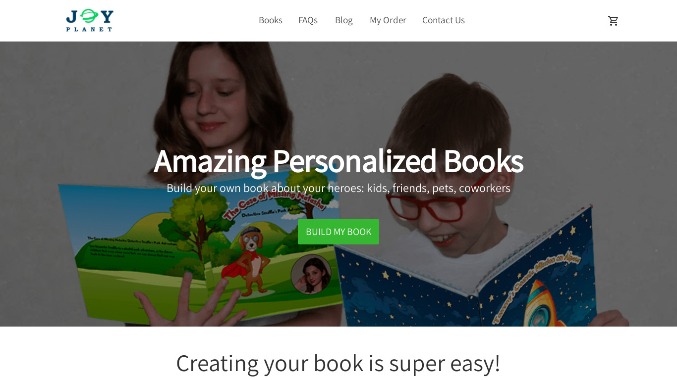 JoyPlanet Landing page