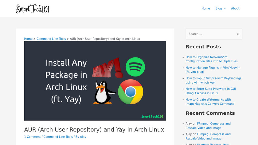Arch User Repository (AUR) Landing Page