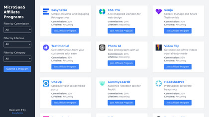 MicroSaaS Affiliate Programs image