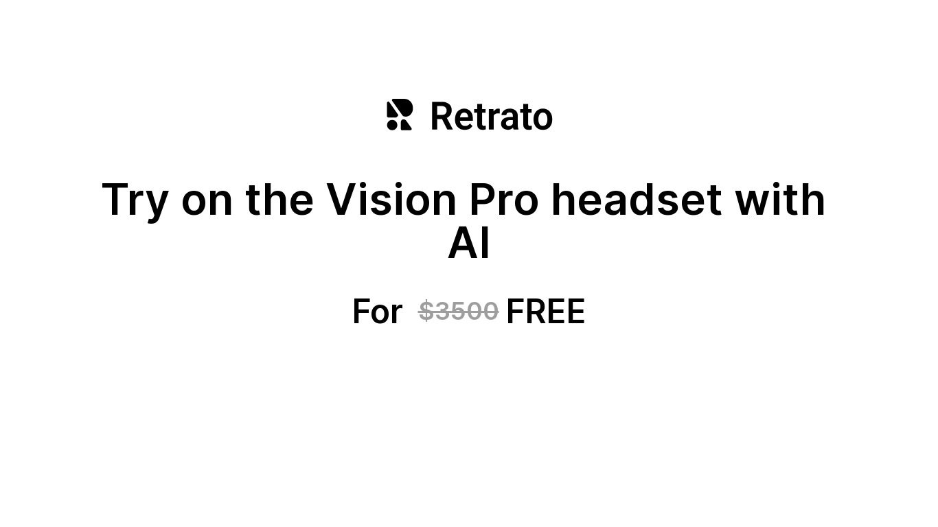 TryVisionPro.AI Landing page