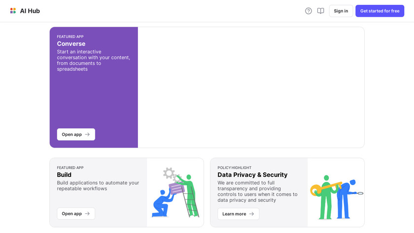 Instabase AI Hub Landing Page