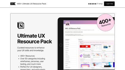 400+ Ultimate UX Resource Pack image