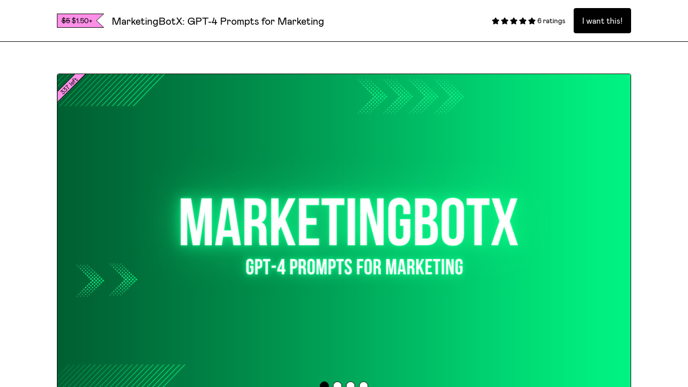 MarketingBotX: GPT-4 ProPrompts Landing page