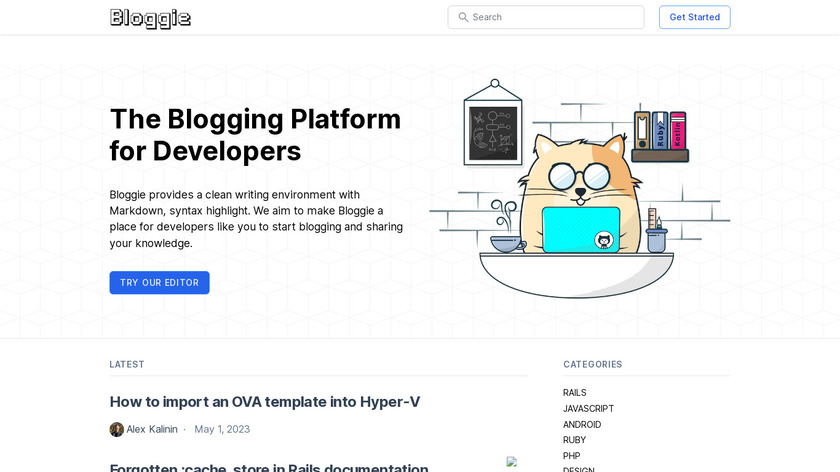 Bloggie Landing Page