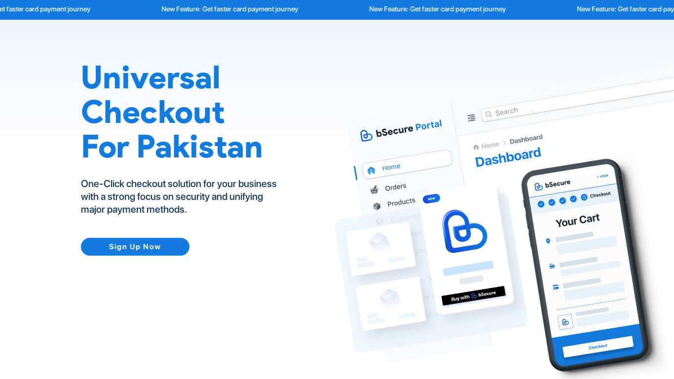 bSecure Pakistan Landing page