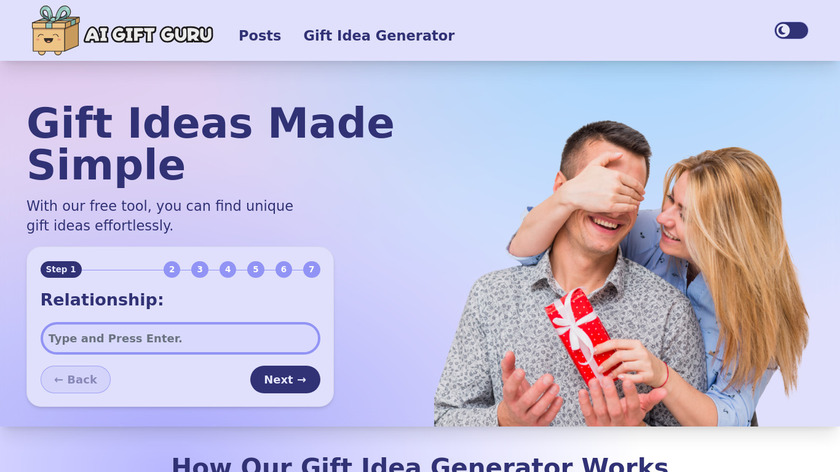 AI Gift Guru Landing Page