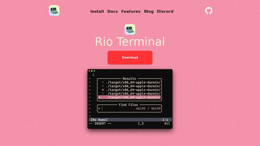 Rio Terminal Landing Page