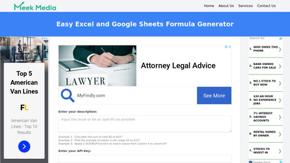 Google Sheet Formula Generator image
