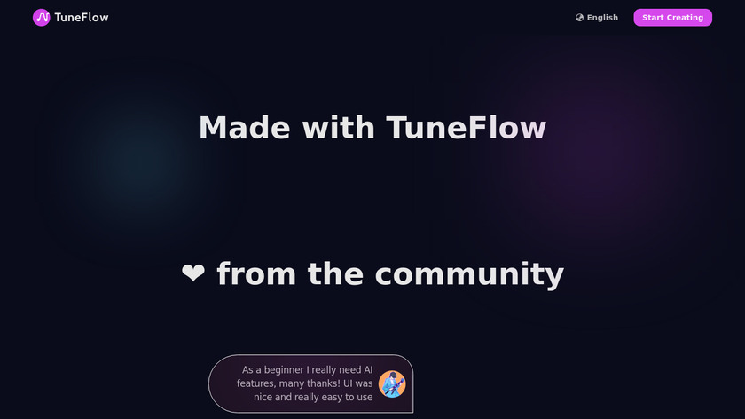TuneFlow Landing Page