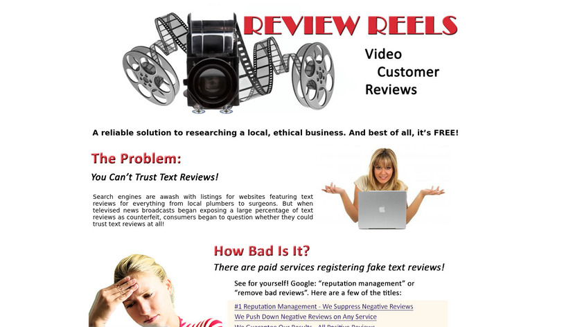 Review Reels Landing Page
