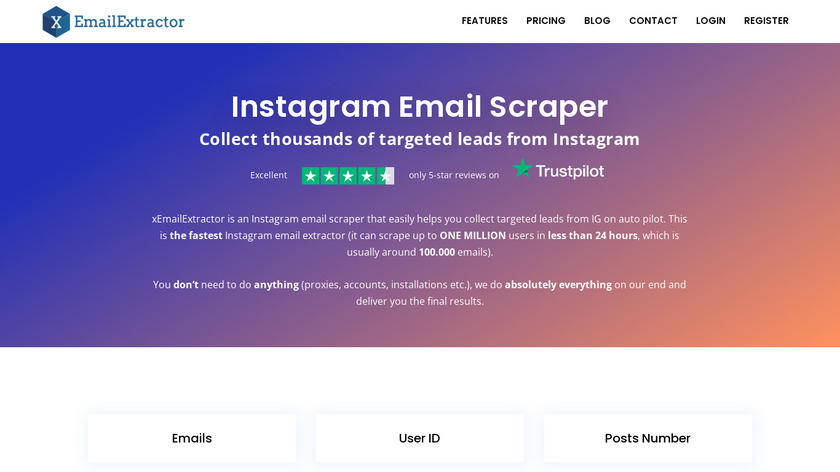 X Email Extractor Landing Page