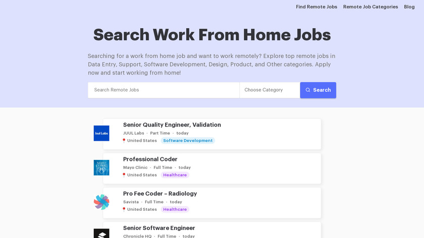 TheWFHJobs Landing Page