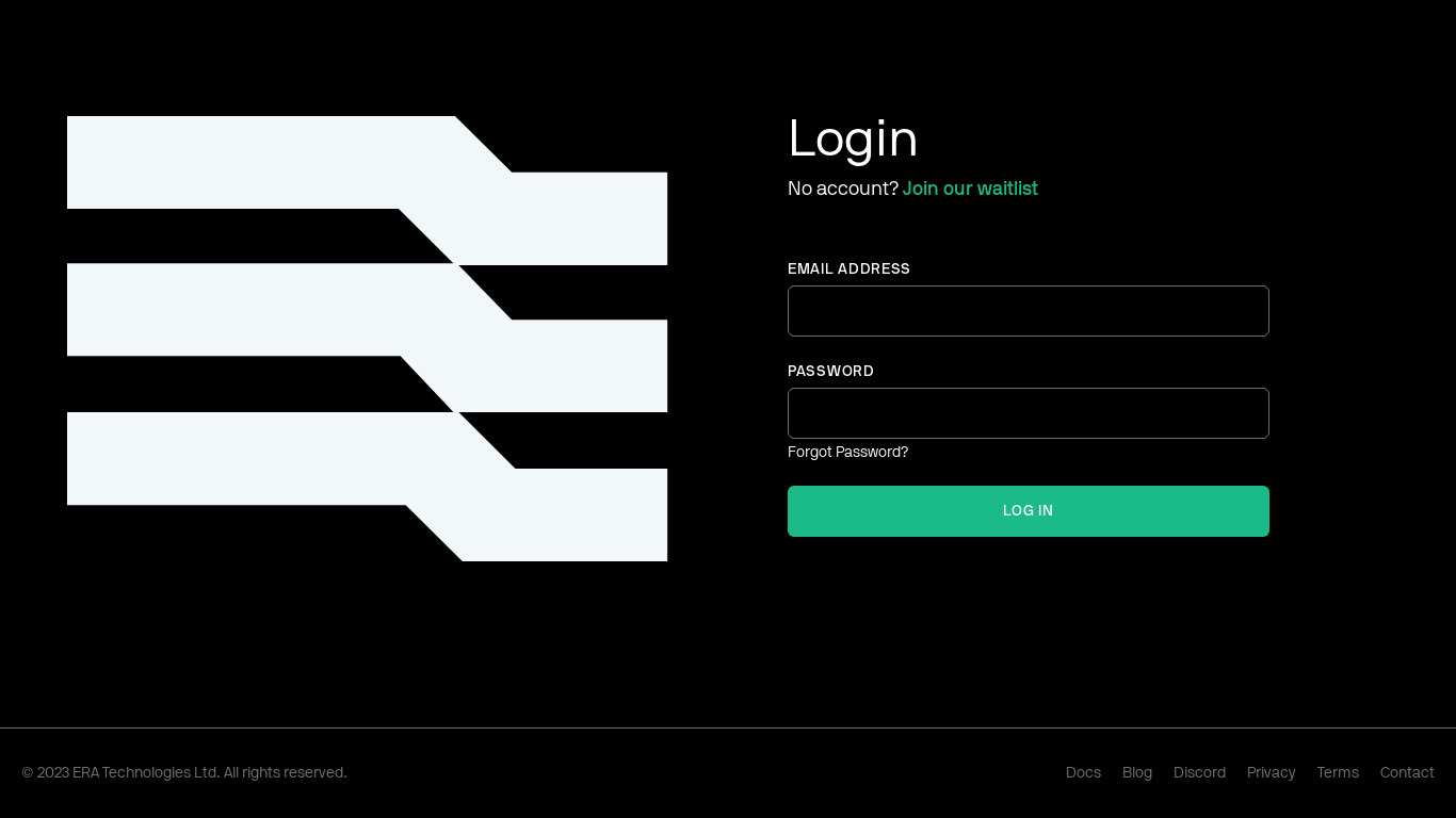Backengine Landing page