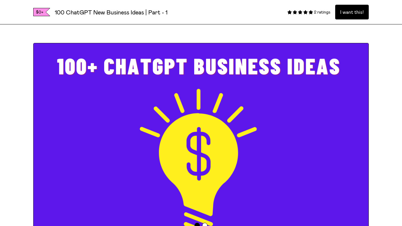 iideaGPT Landing page