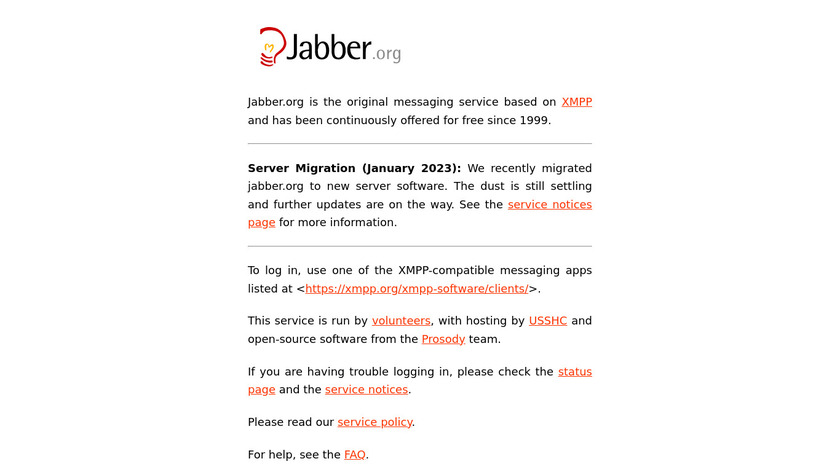 Jabber Landing Page