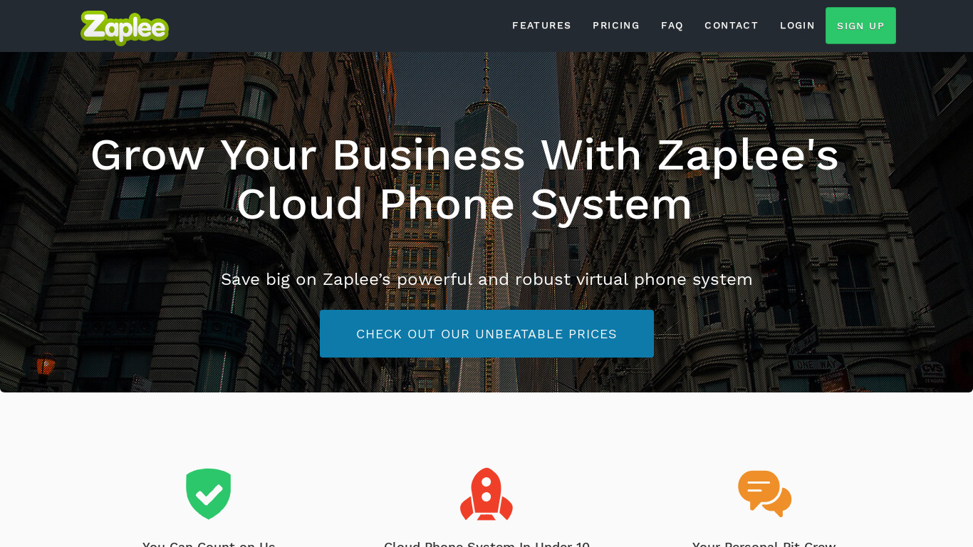 Zaplee Landing page
