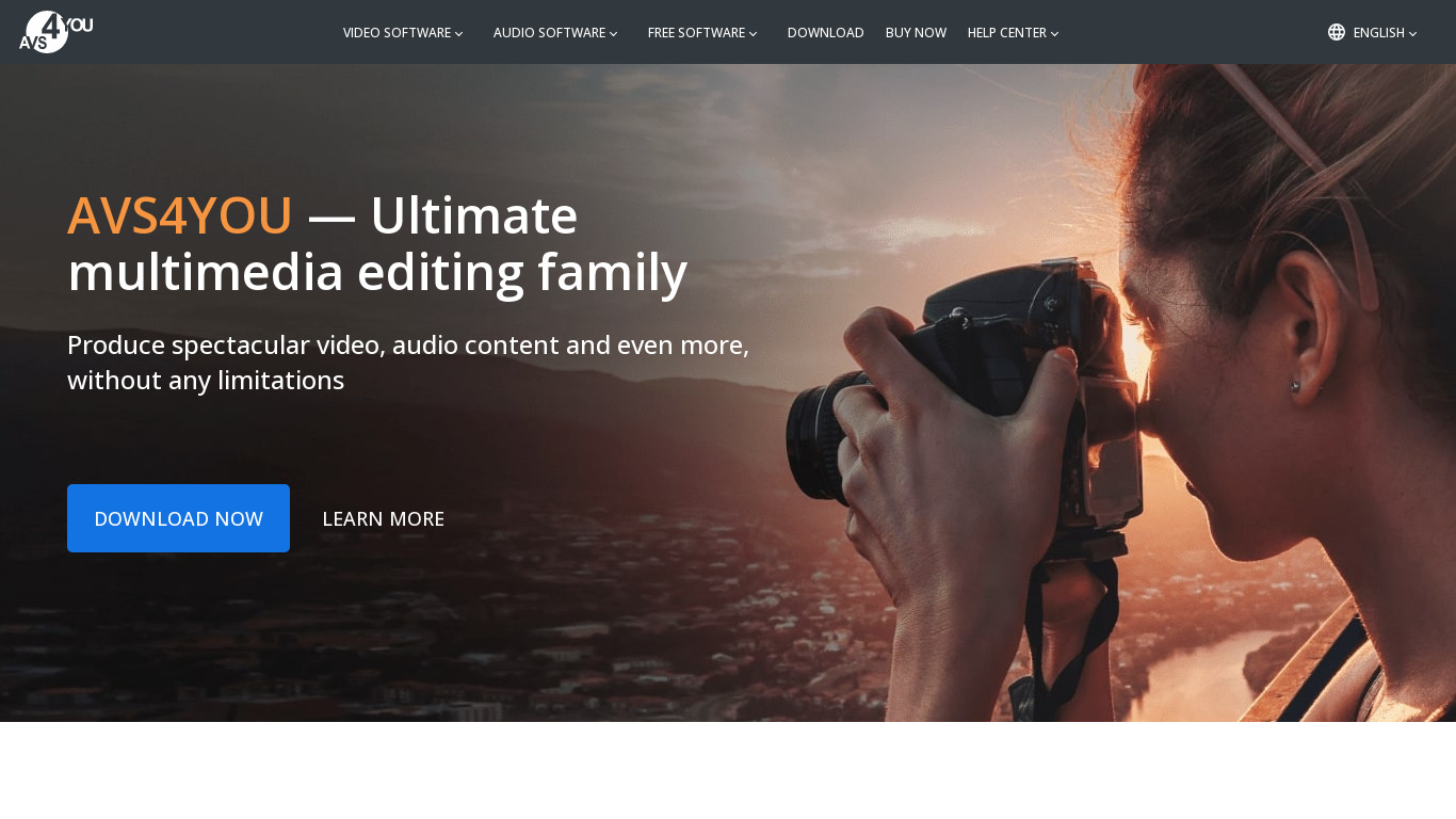 AVS Cover Editor Landing page