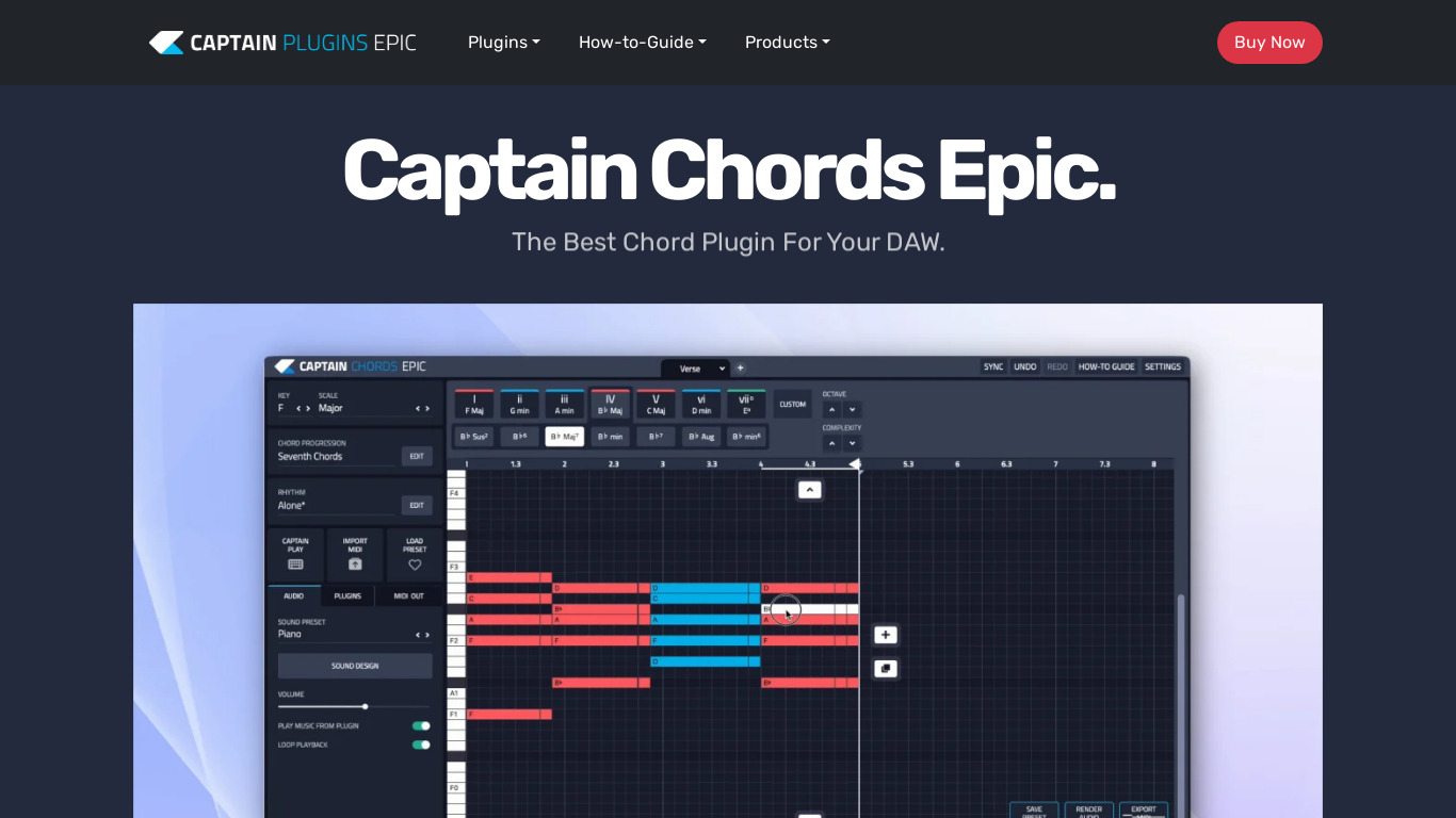 Captain Chords Landing page