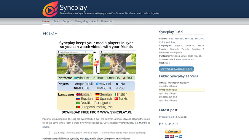 Syncplay Landing Page