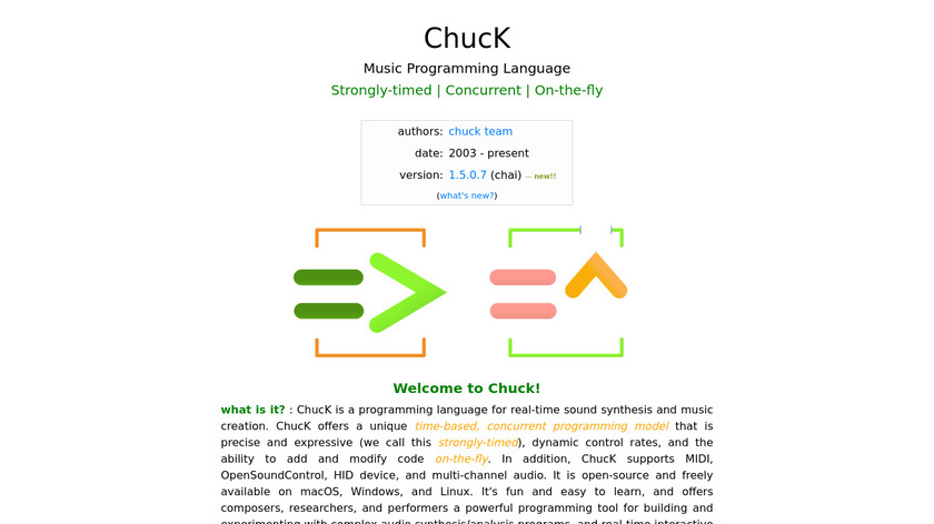 ChucK Landing Page