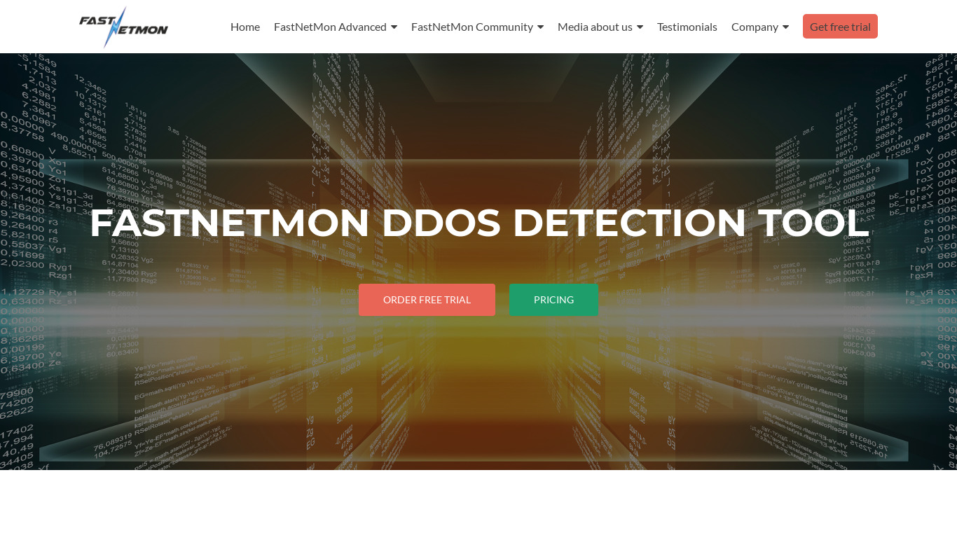 FastNetMon Landing page