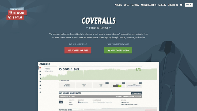 Coveralls Landing Page