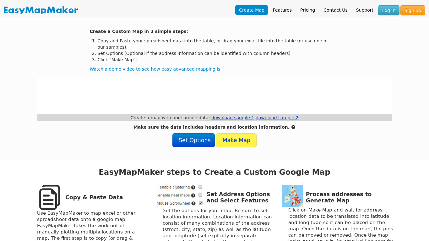 EasyMapMaker Landing page