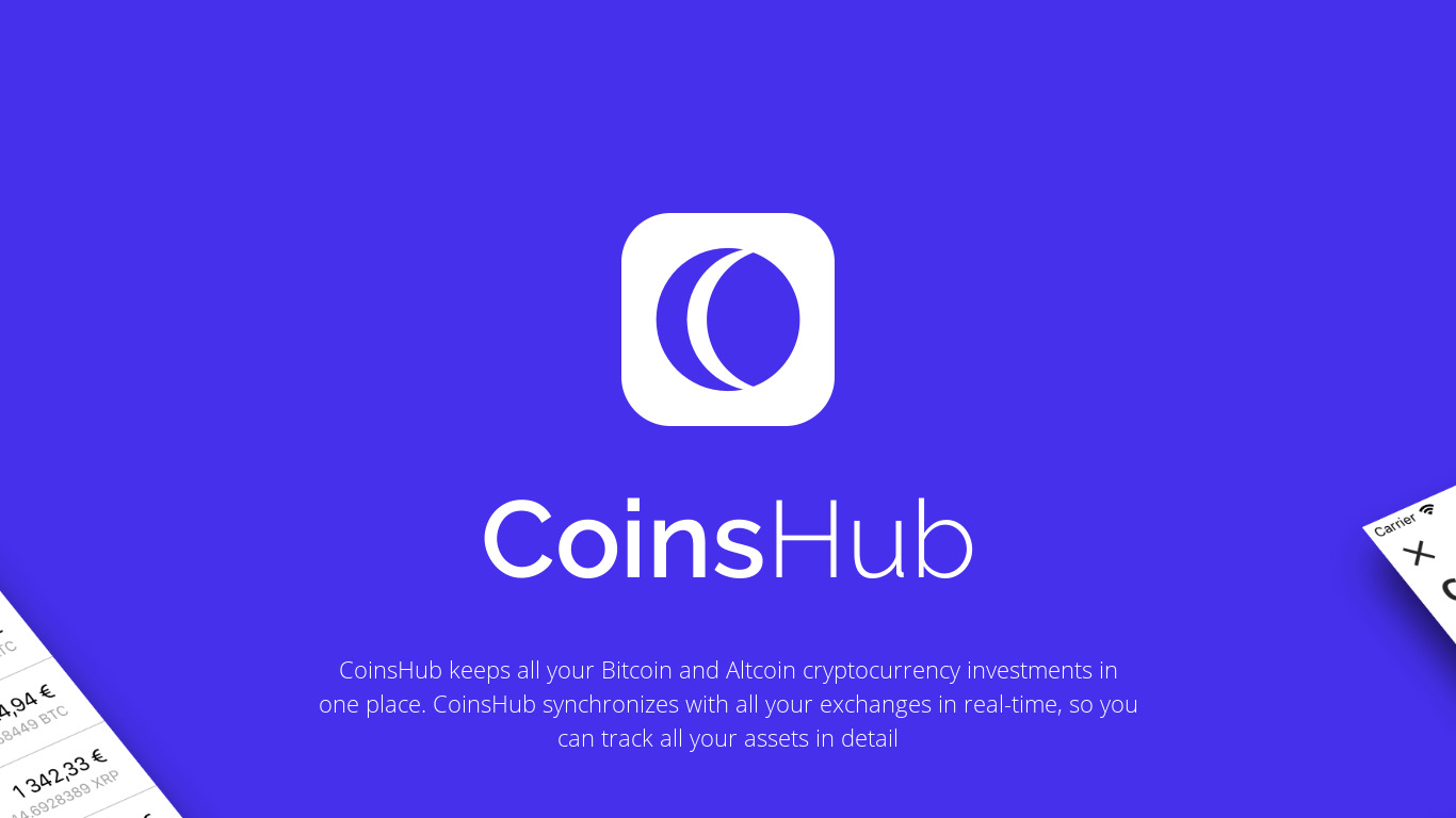 CoinsHub Landing page