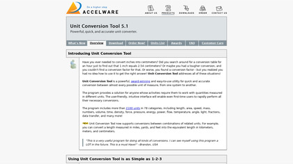 AccelWare Unit Converter Tool image