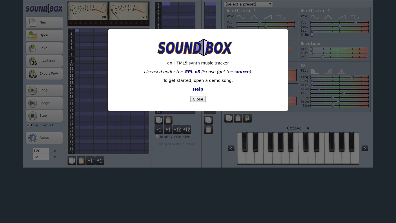 SoundBox Landing page