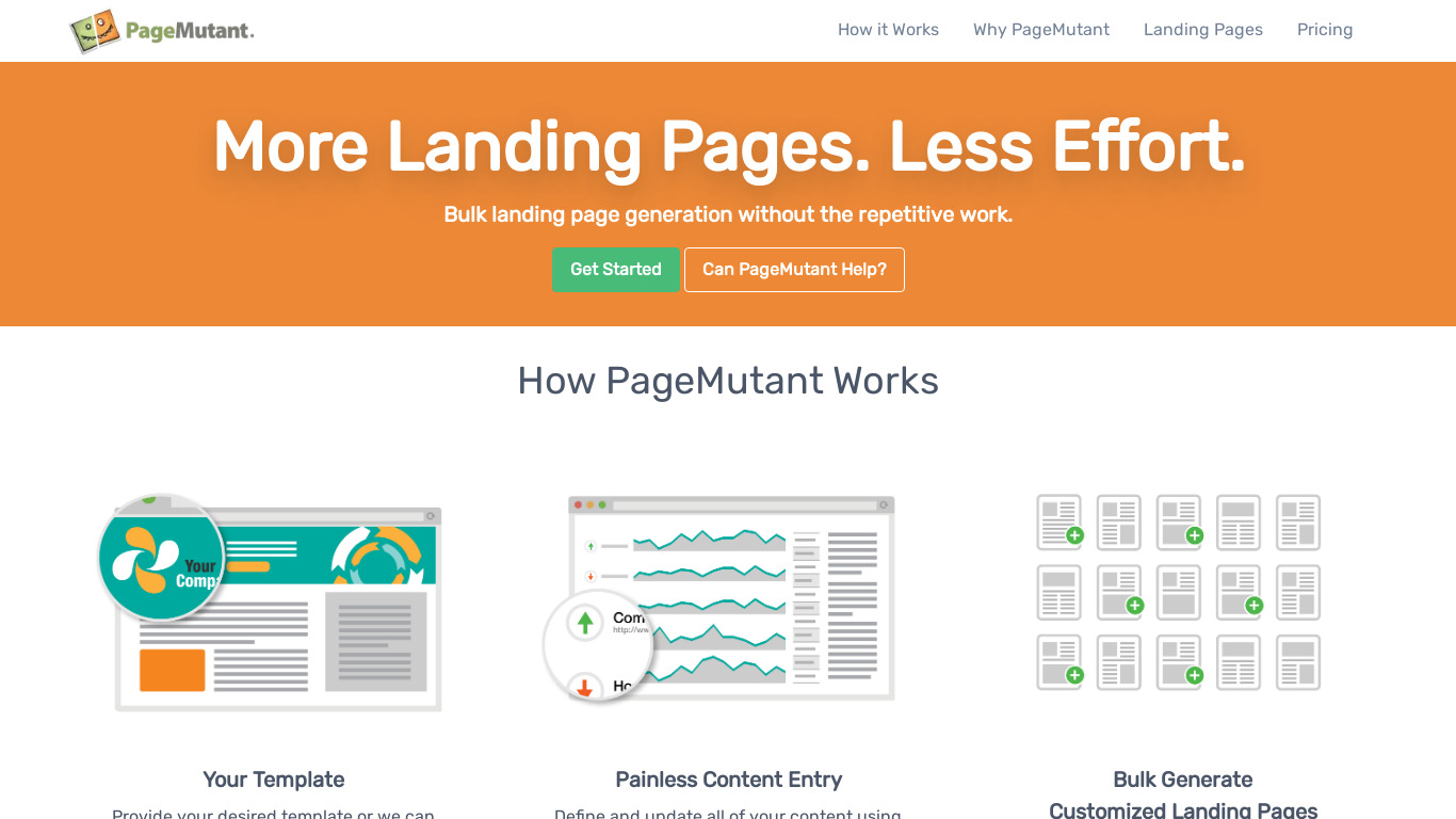PageMutant Landing page