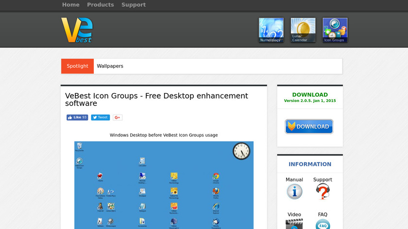 VeBest Icon Groups Landing Page
