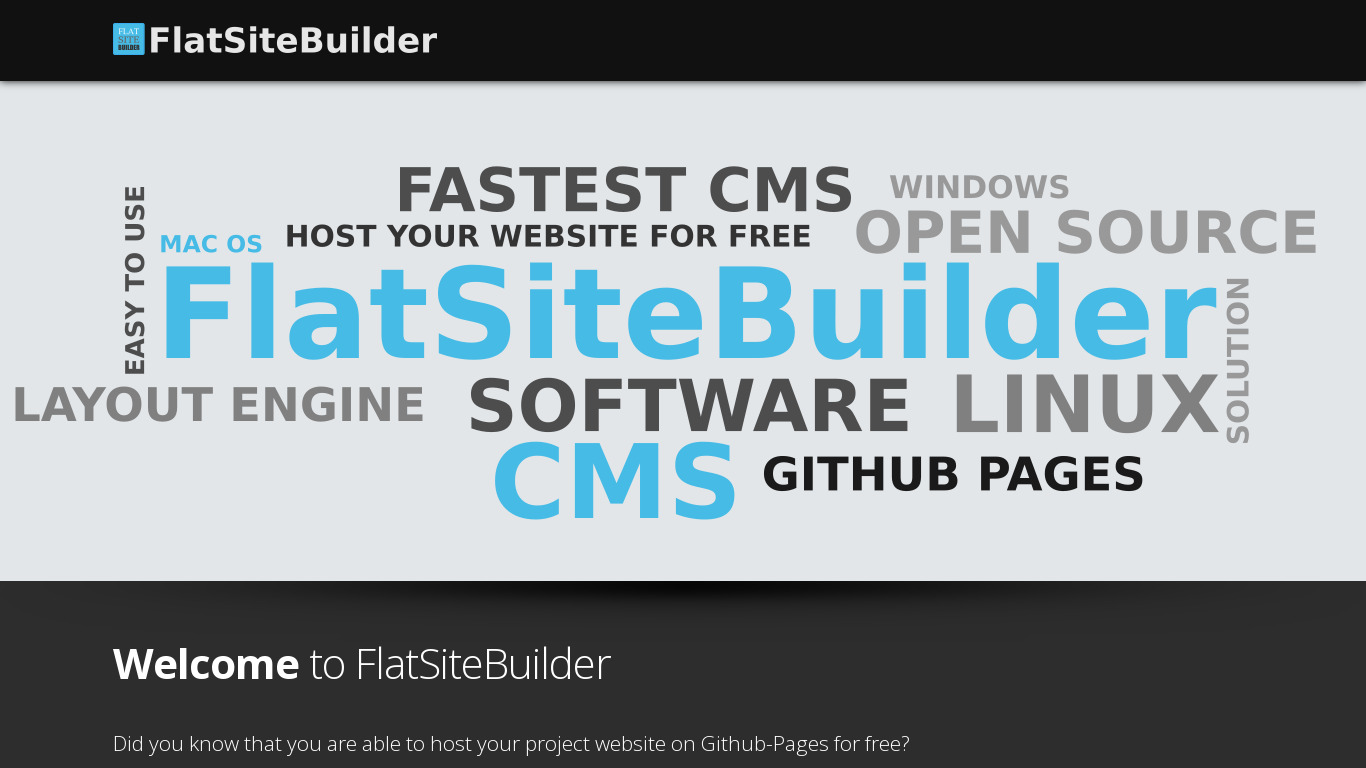 FlatSiteBuilder Landing page