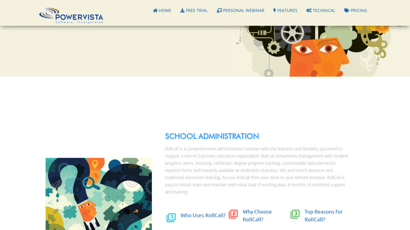 PowerVista RollCall Landing Page