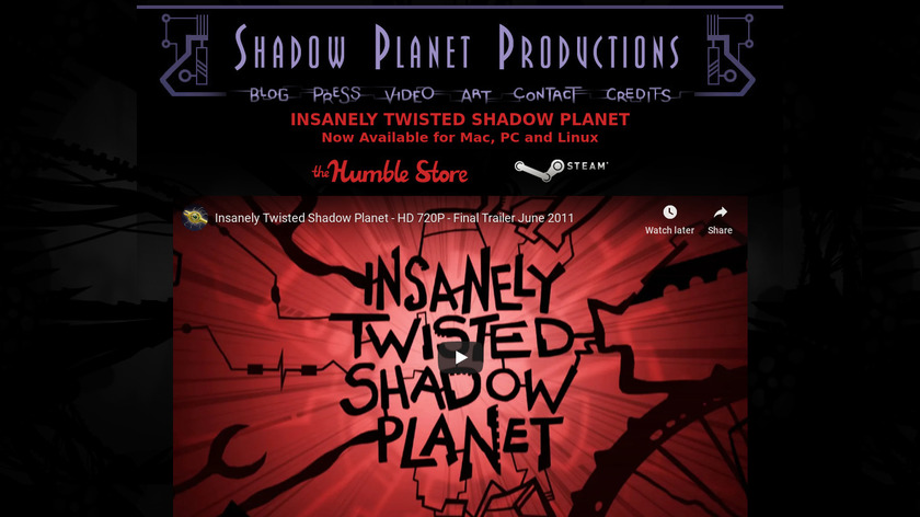 Insanely Twisted Shadow Planet Landing Page