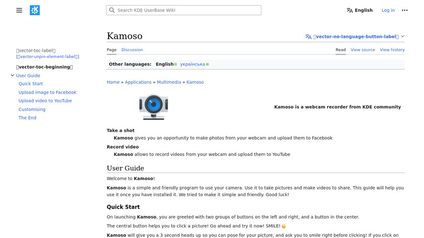 Kamoso Landing Page