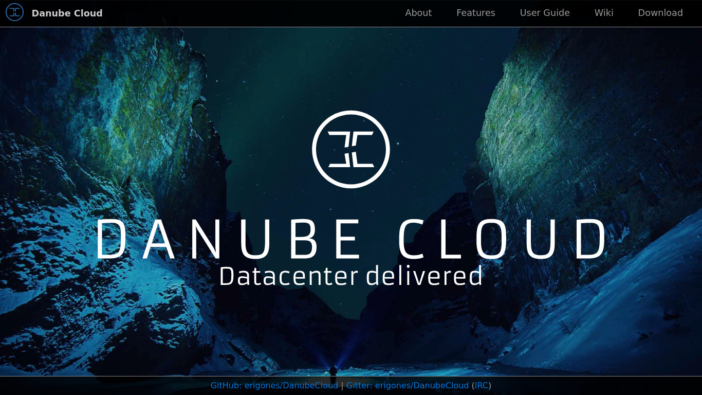 Danube Cloud Landing page