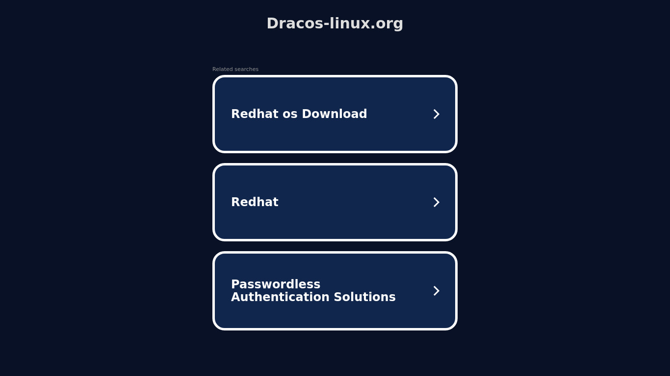 Dracos Linux Landing page