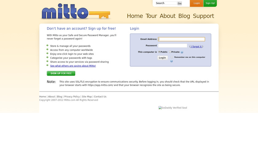 Mitto Landing Page
