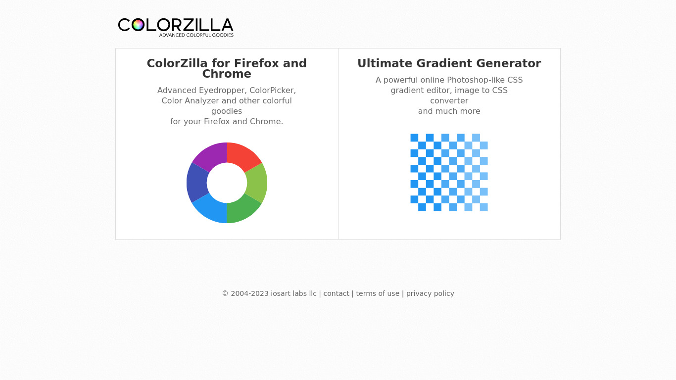 ColorZilla Landing page
