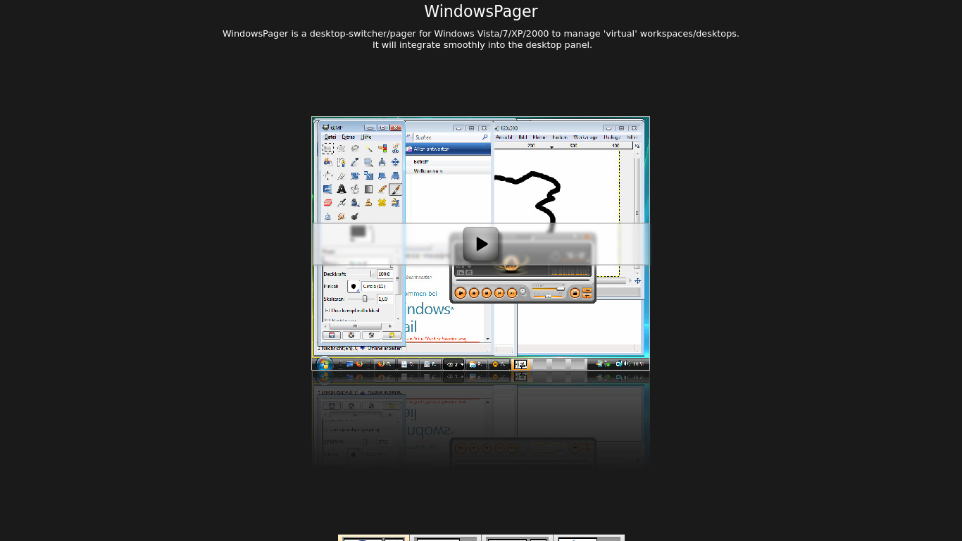 WindowsPager Landing page