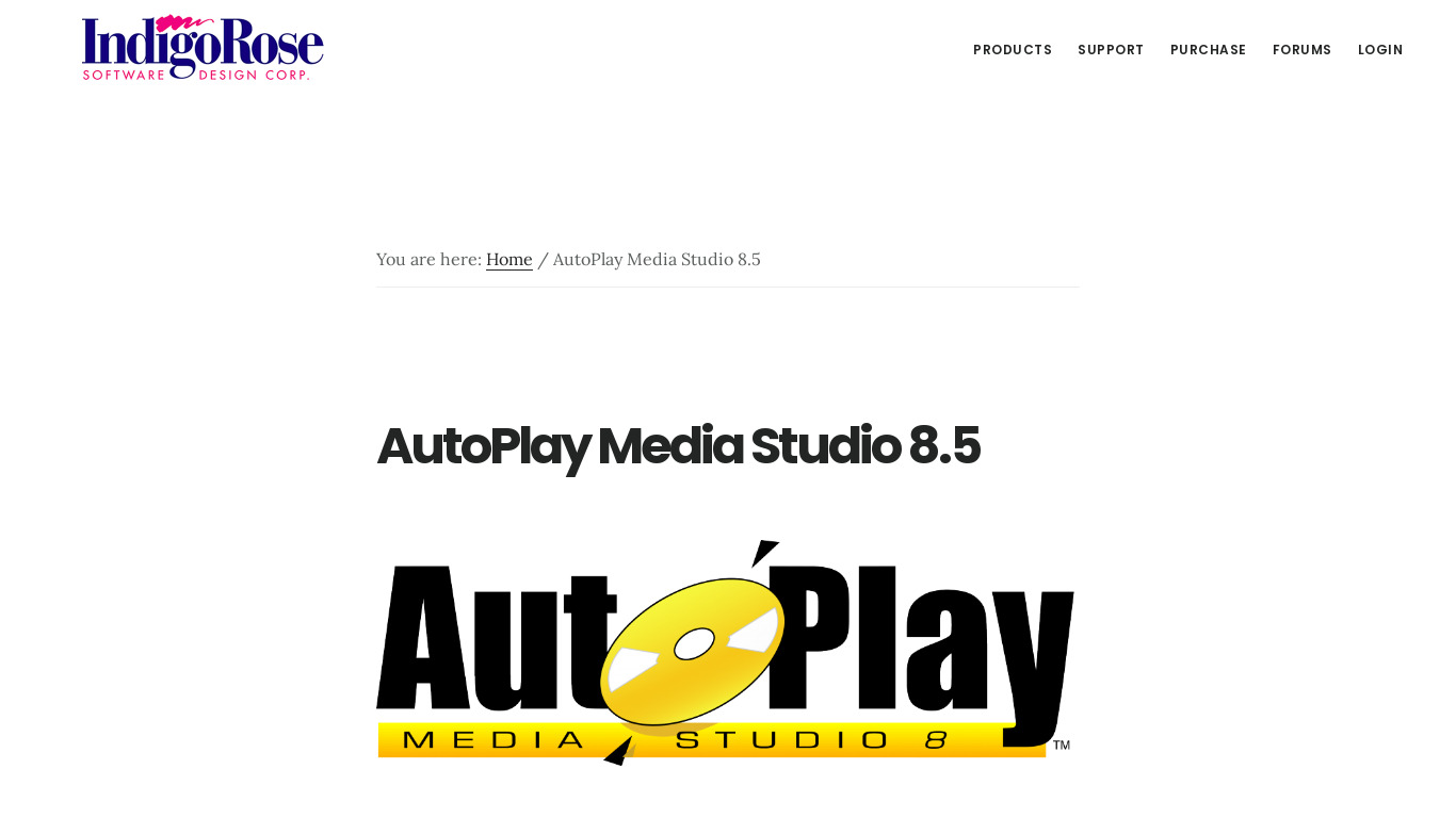 Autoplay Media Studio Landing page