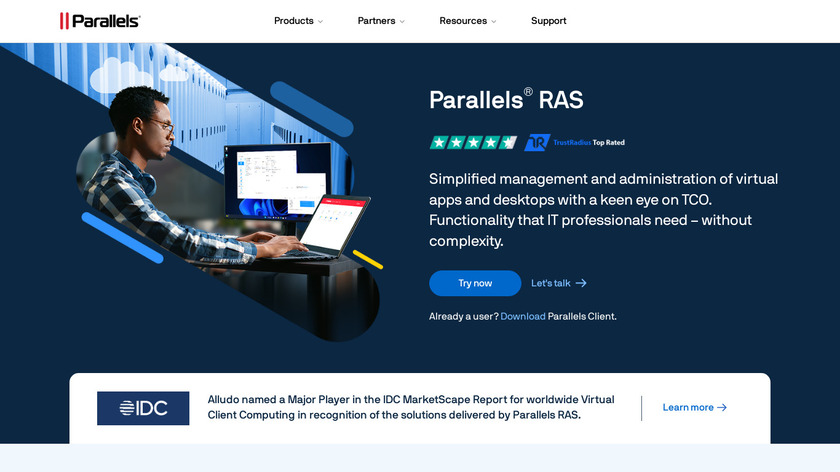 Parallels RAS Landing Page