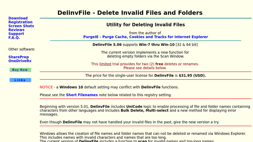 DelinvFile Landing Page