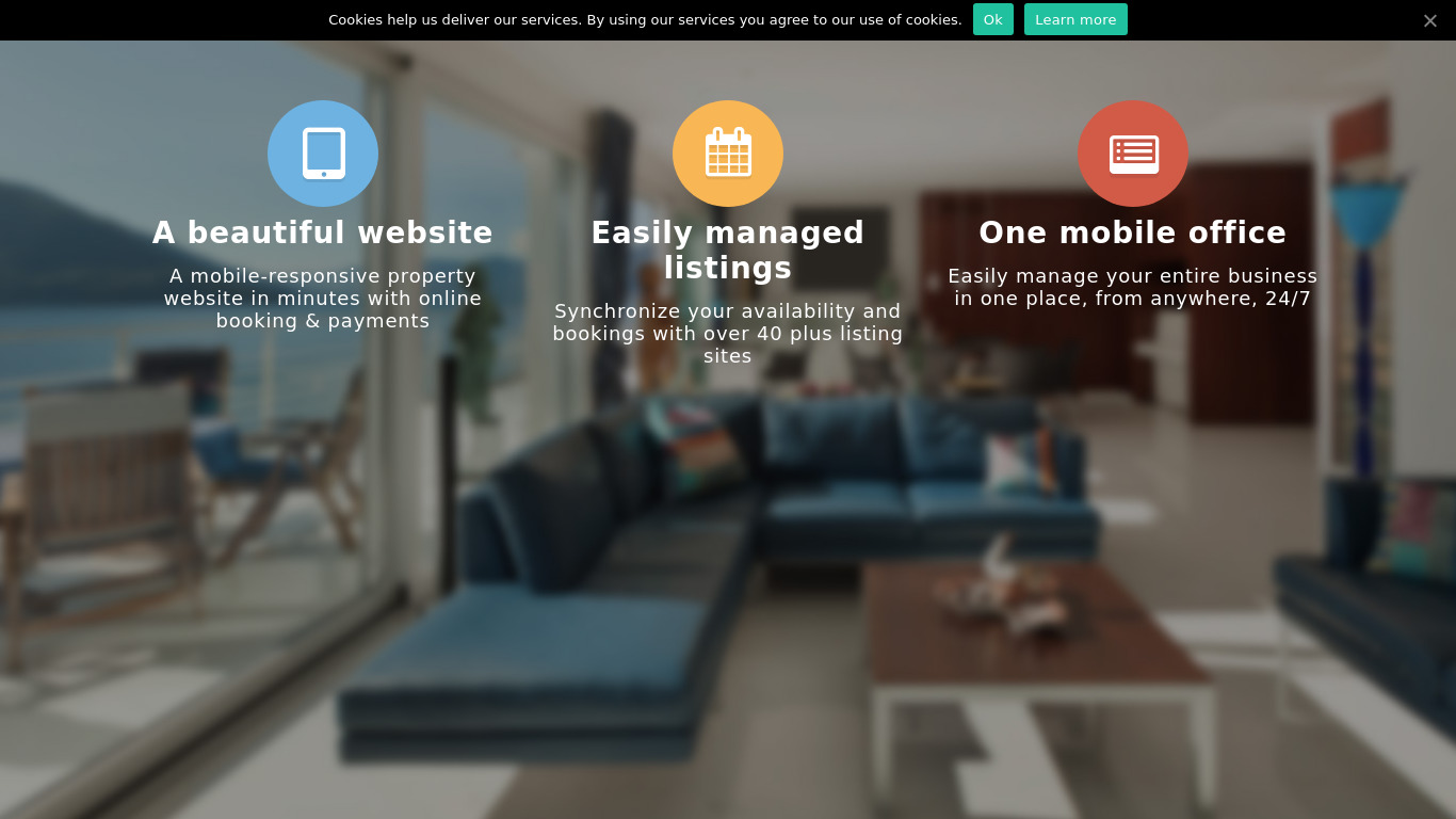 Homes and Rooms Landing page