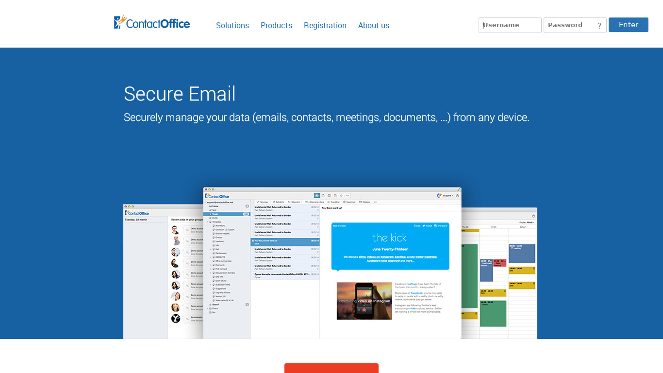 Contactoffice Landing page