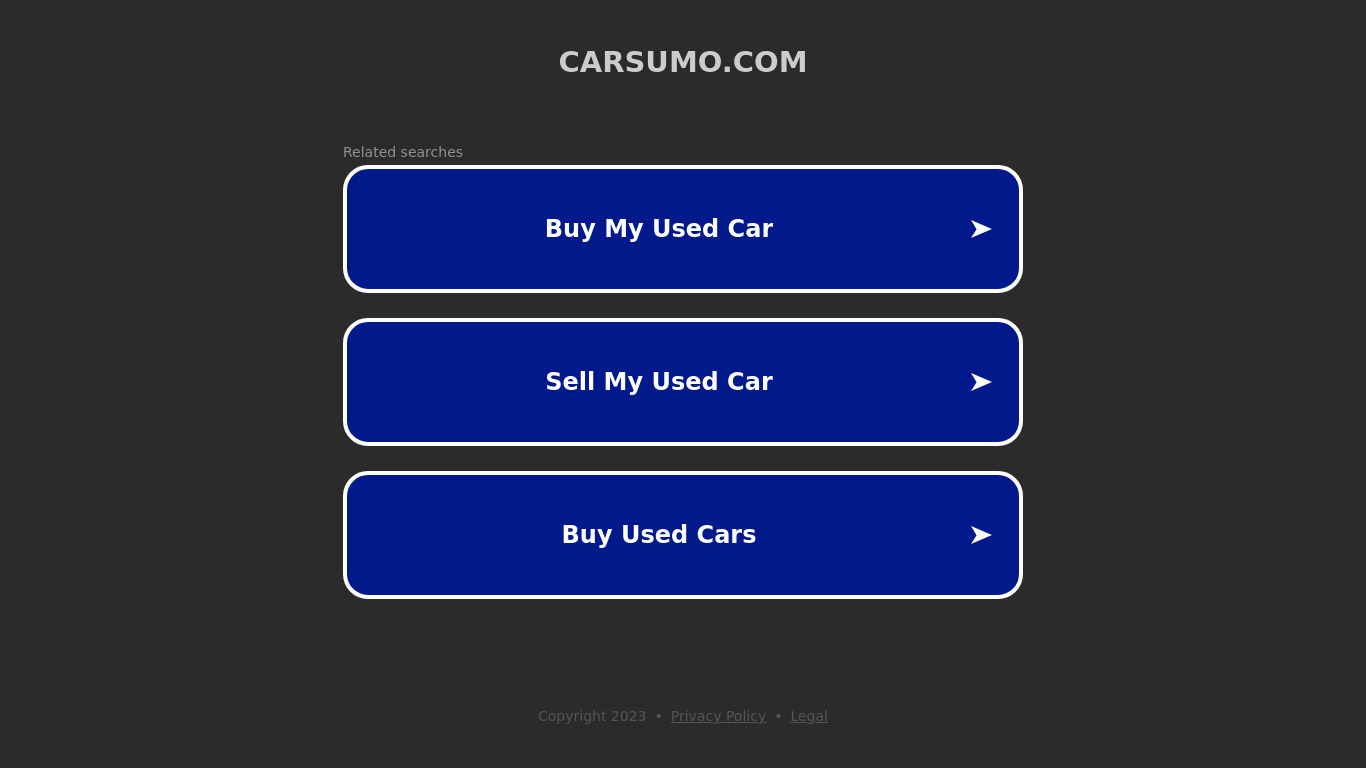 CarSumo Landing page